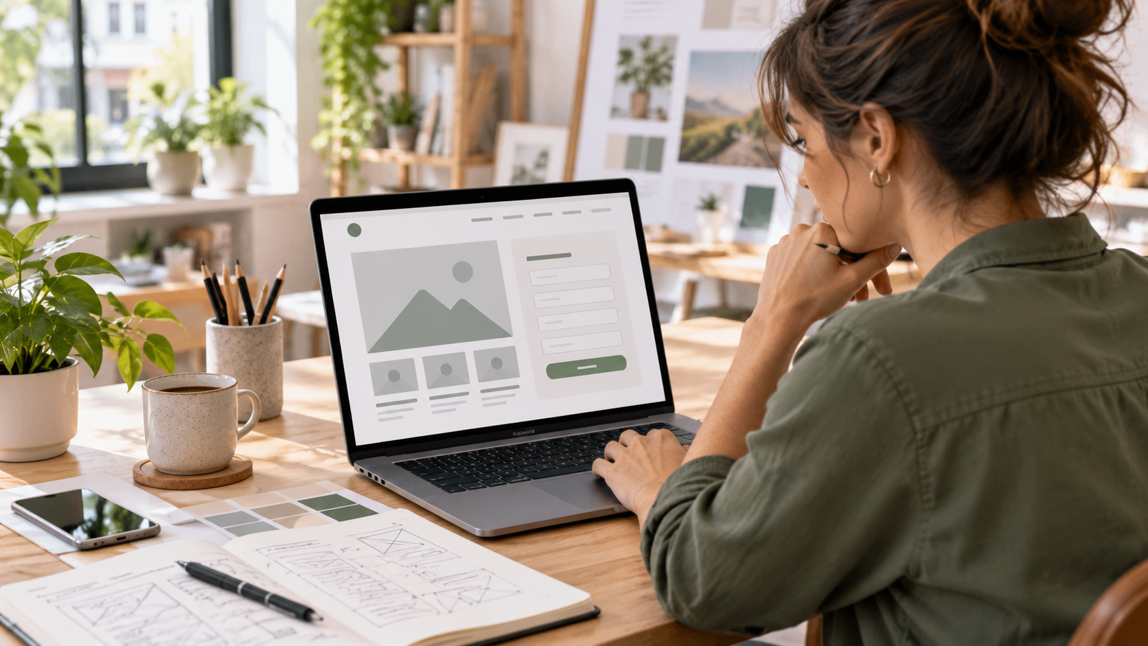 Small business owner reviewing website analytics and conversion opportunities