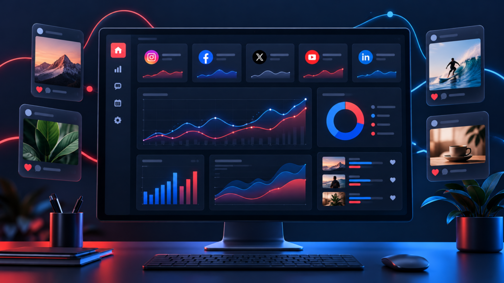 MetricFlow™ social performance reporting and content analytics dashboard